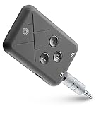 Music Sound - Bluetooth Audio Transmitter & Receiver - Bluetooth-Sender und -Empfänger für Aux-Anschluss - Spielzeit 10 Stunden - Ladezeit 2,5 Stunden - 3,5-mm-Klinkenstecker - Schwarz