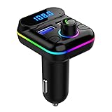 Sctecoau Auto-Freisprecheinrichtung M33 Bluetooth-Kompatibler 5.0-FM-Transmitter Fahrzeuginterner Empfänger Duales USB-Ladegerät MP3-Modulator-Player Disk-Player