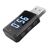 Jikoiuty CarBluetooth 5.3 FM02 Sender Empfänger Freisprechen Mini-USB-Netzteil Car Kit Auto Wireless Audio Autoradio Einfach zu Bedienen Schwarz