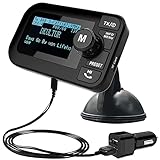 FirstE DAB Autoradio Kristall Sound Car Kit, 2.3' DAB Transmitter Tragbar DAB+ Digitales Radio Adapter mit Bluetooth Freisprechanruf FM Transmitter+Aux out+USB KFZ Ladegerät+TF Musik Spielen